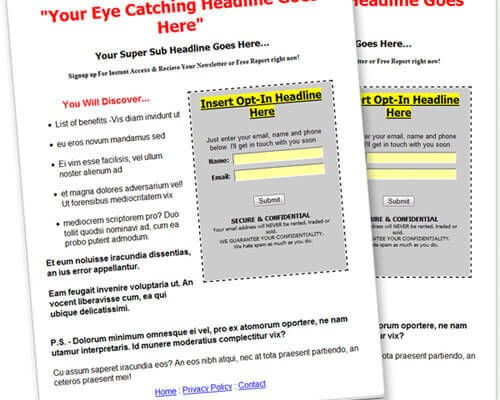Squeeze Page