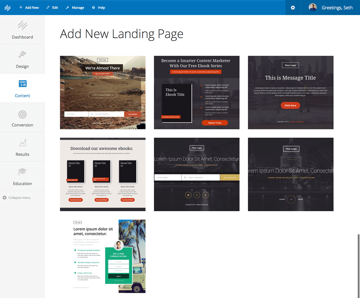 Landing Pages